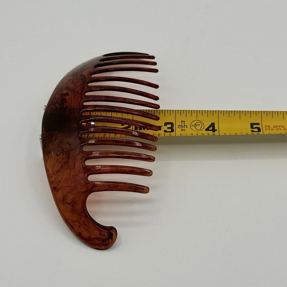 Vintage‎ Goody Banana Hair Comb Pair Tortoise Brown Curved Retro 80s READ